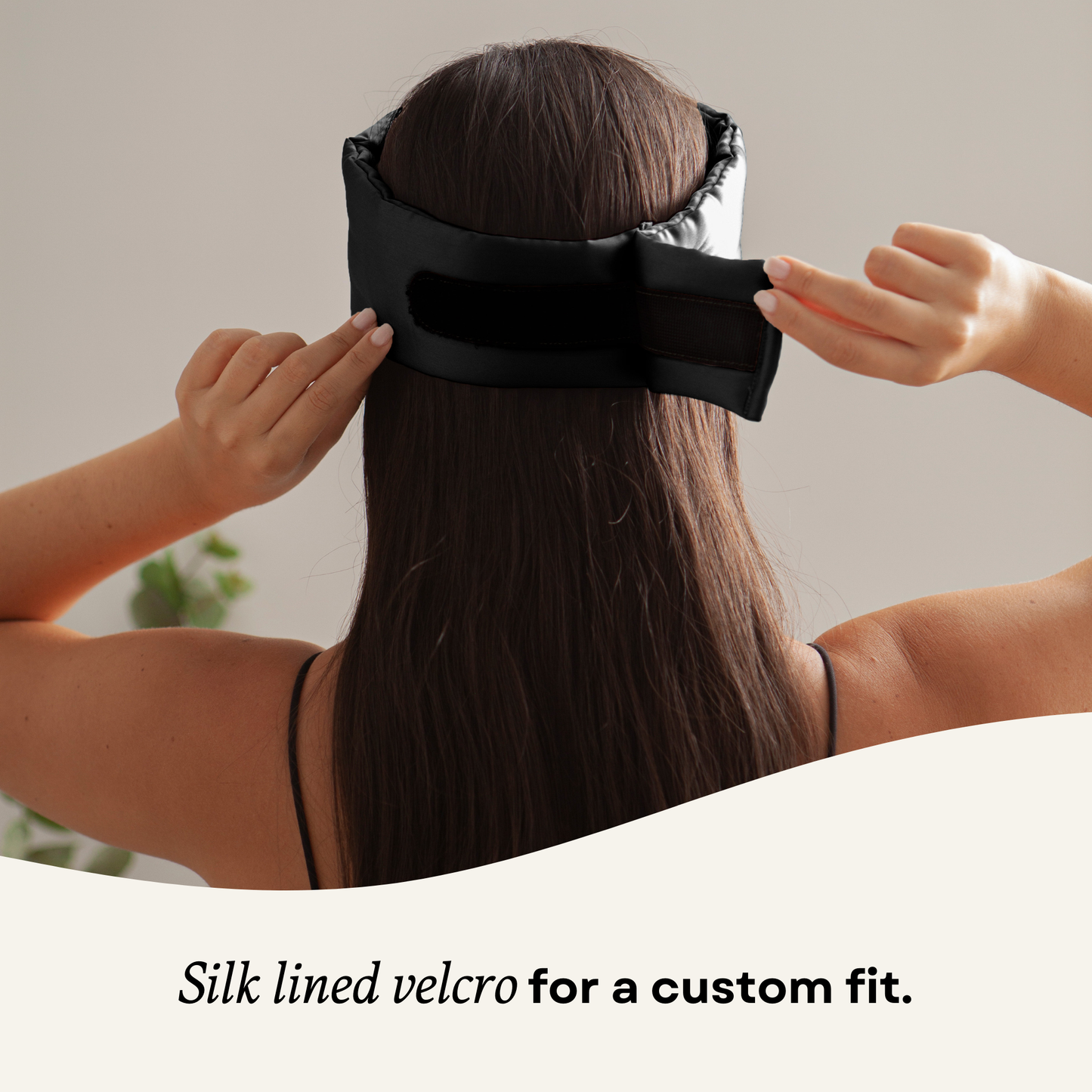 Silk Sleep Mask Cloud Midnight Black