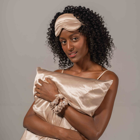 Silk Sleep Mask Regular Nude Champagne second image