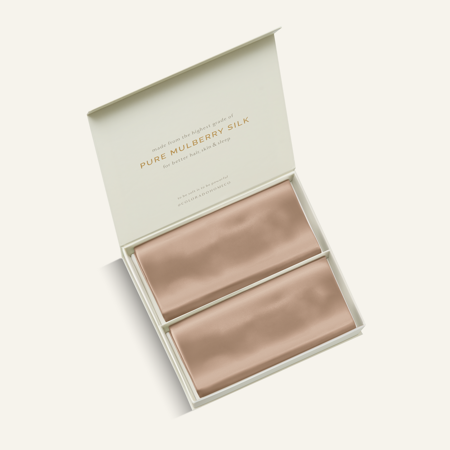 Silk Pillowcases Nude Champagne King (Pack of 2)