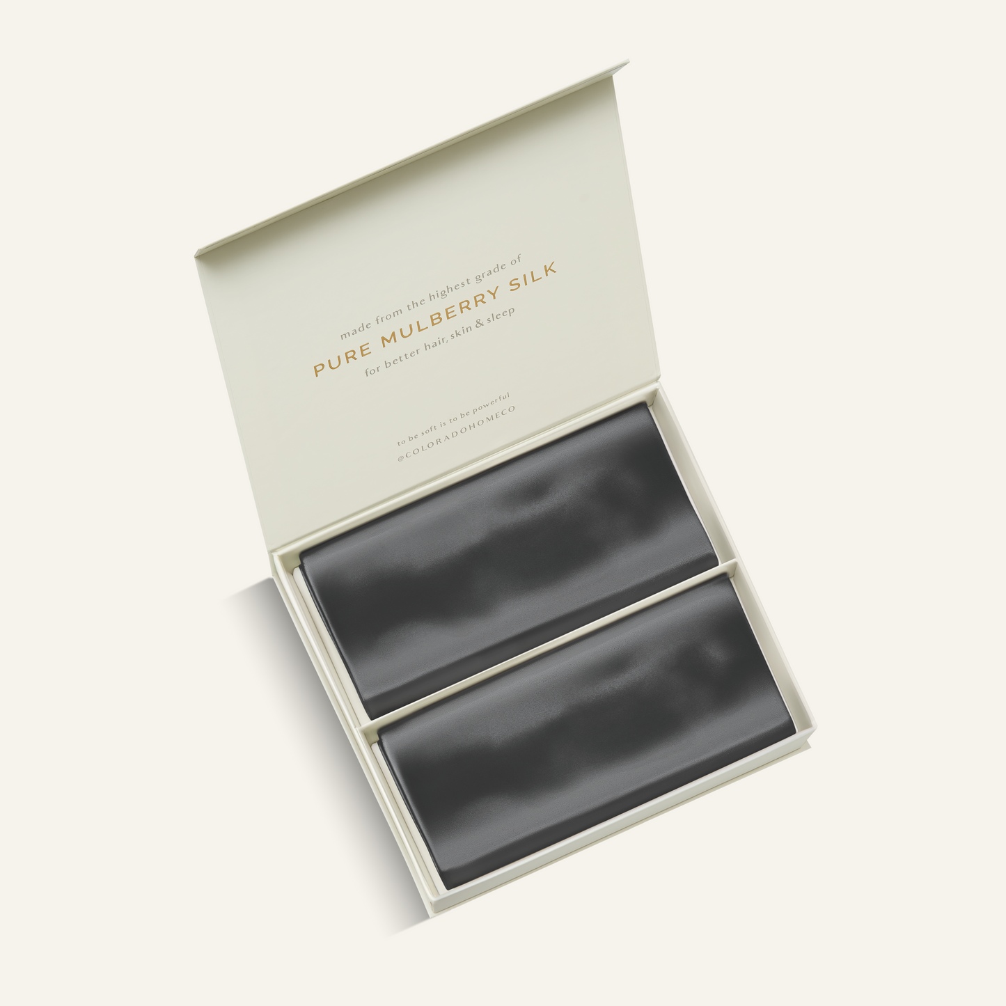 Silk Pillowcases Charcoal Essence Queen (Pack of 2)