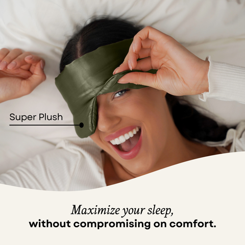 Silk Sleep Mask Cloud Olive second image