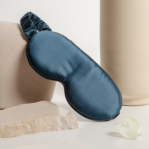 Silk Sleep Mask Regular Nude Champagne & Midnight Blue (Pack of 2) second image