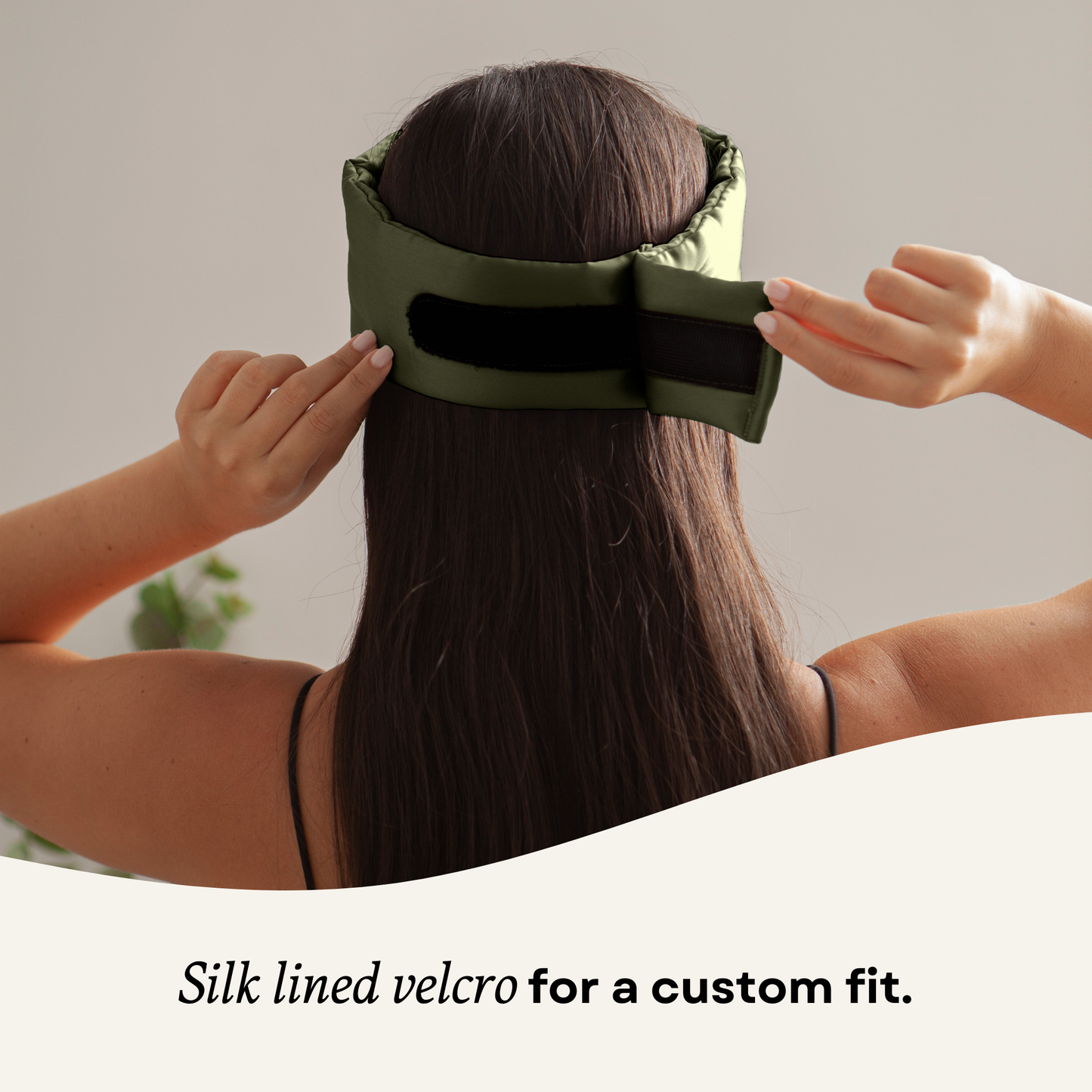 Silk Sleep Mask Cloud Olive