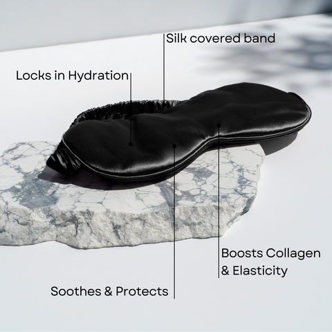 Silk Sleep Mask Regular Midnight Heart second image