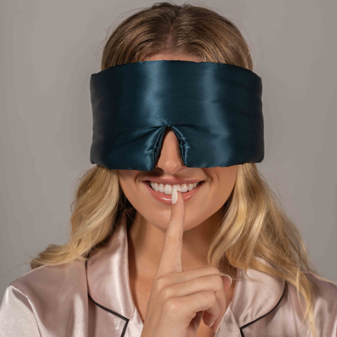Silk Sleep Mask Cloud Midnight Blue second image
