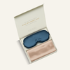Silk Sleep Set Nude Champagne & Midnight Blue