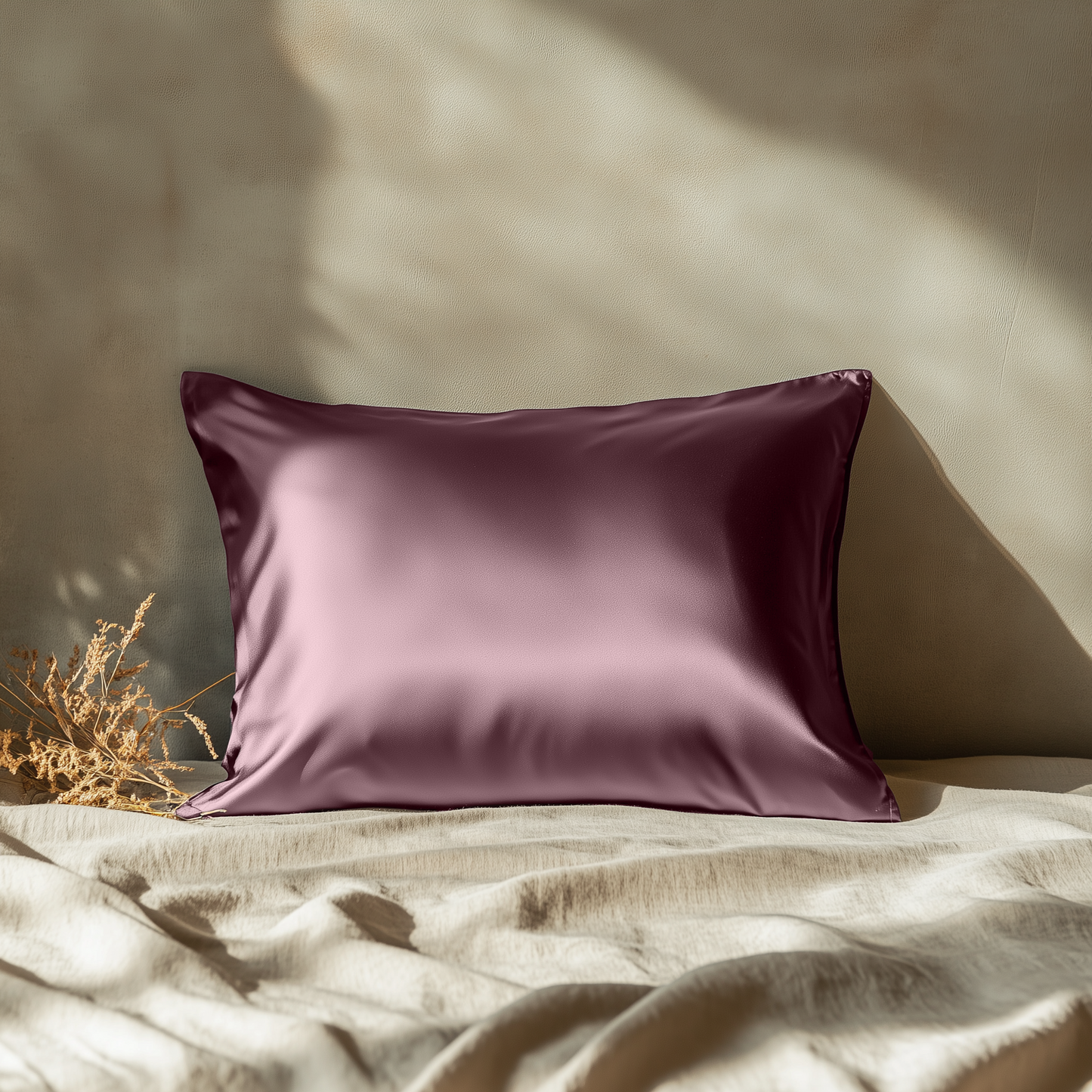 Silk Pillowcase Deep Mauve King (Pack of 1)