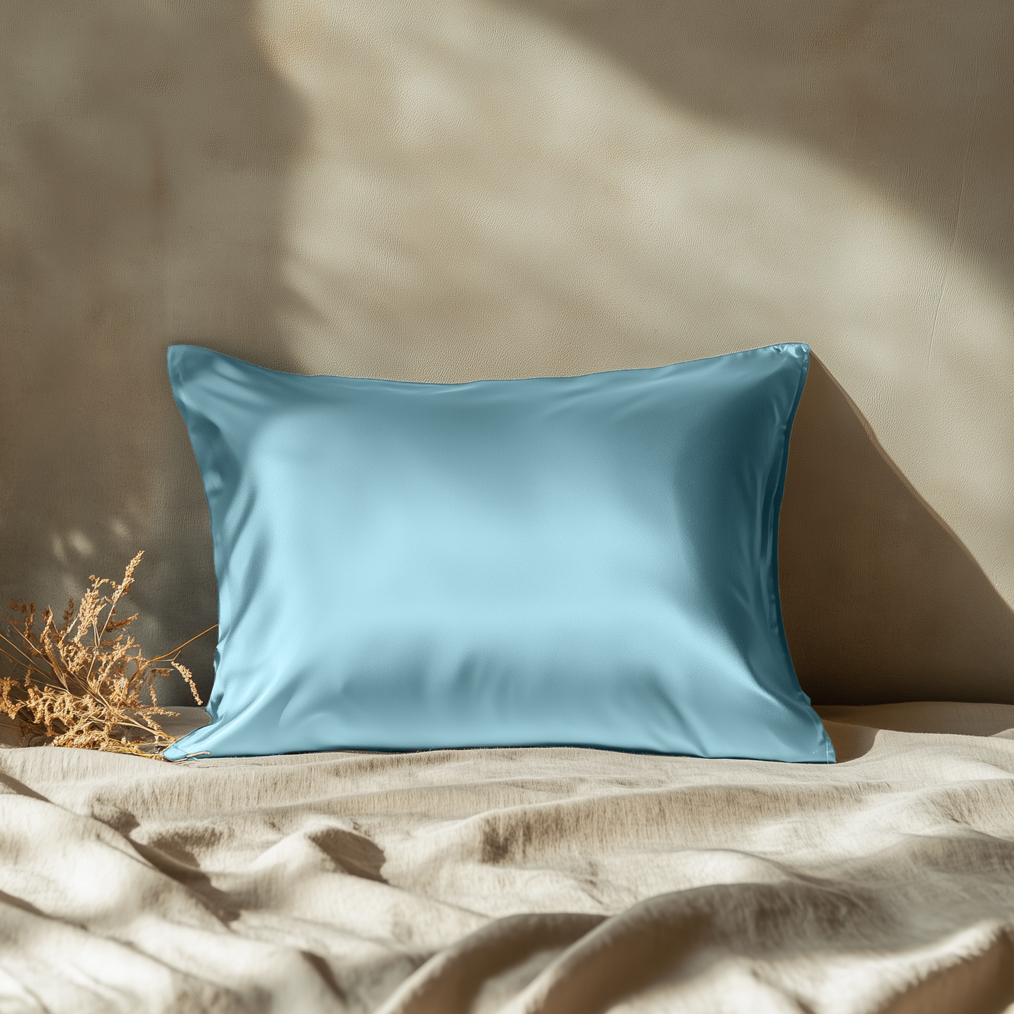 Silk Pillowcase Mineral Blue King (Pack of 1)