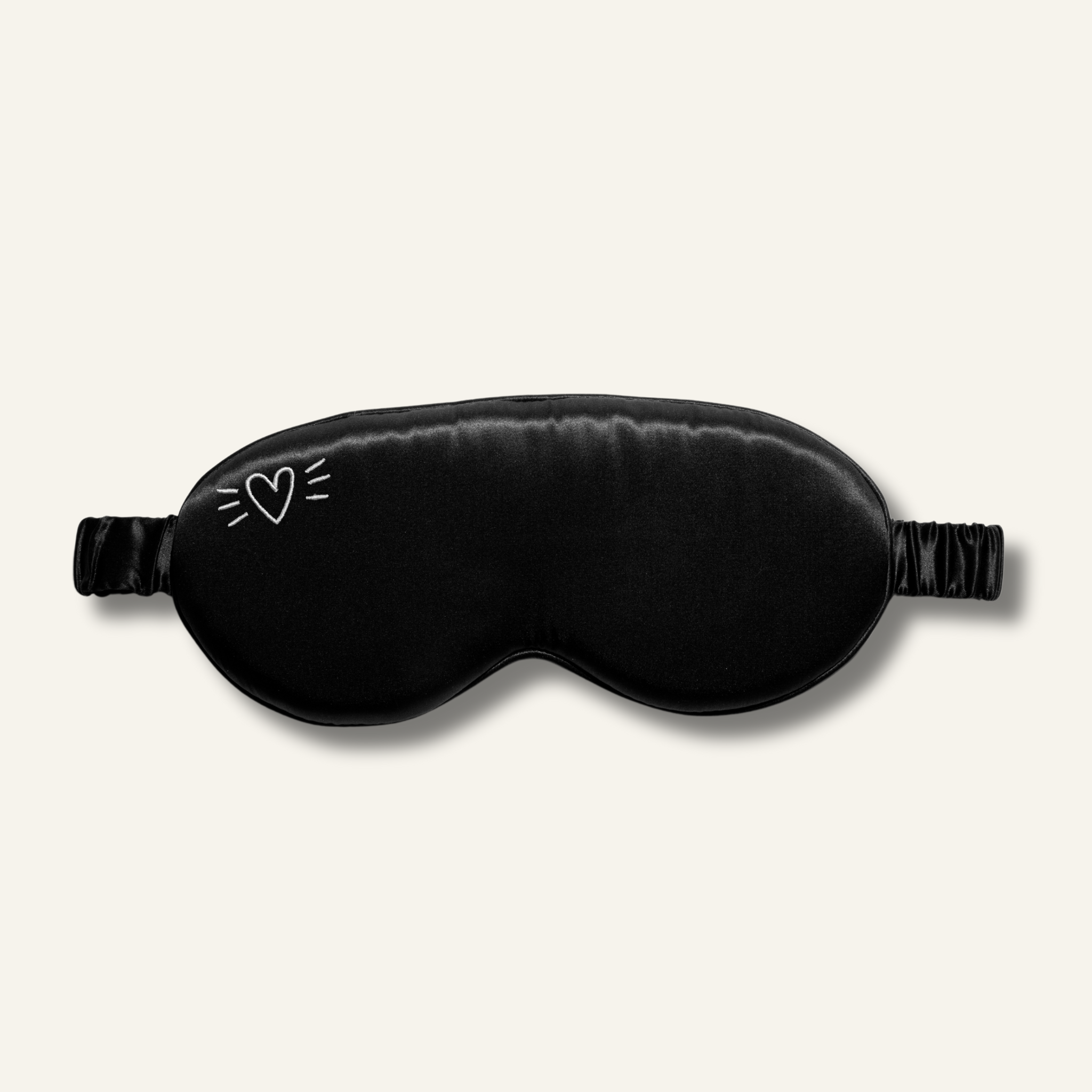 Silk Sleep Mask Regular Midnight Heart