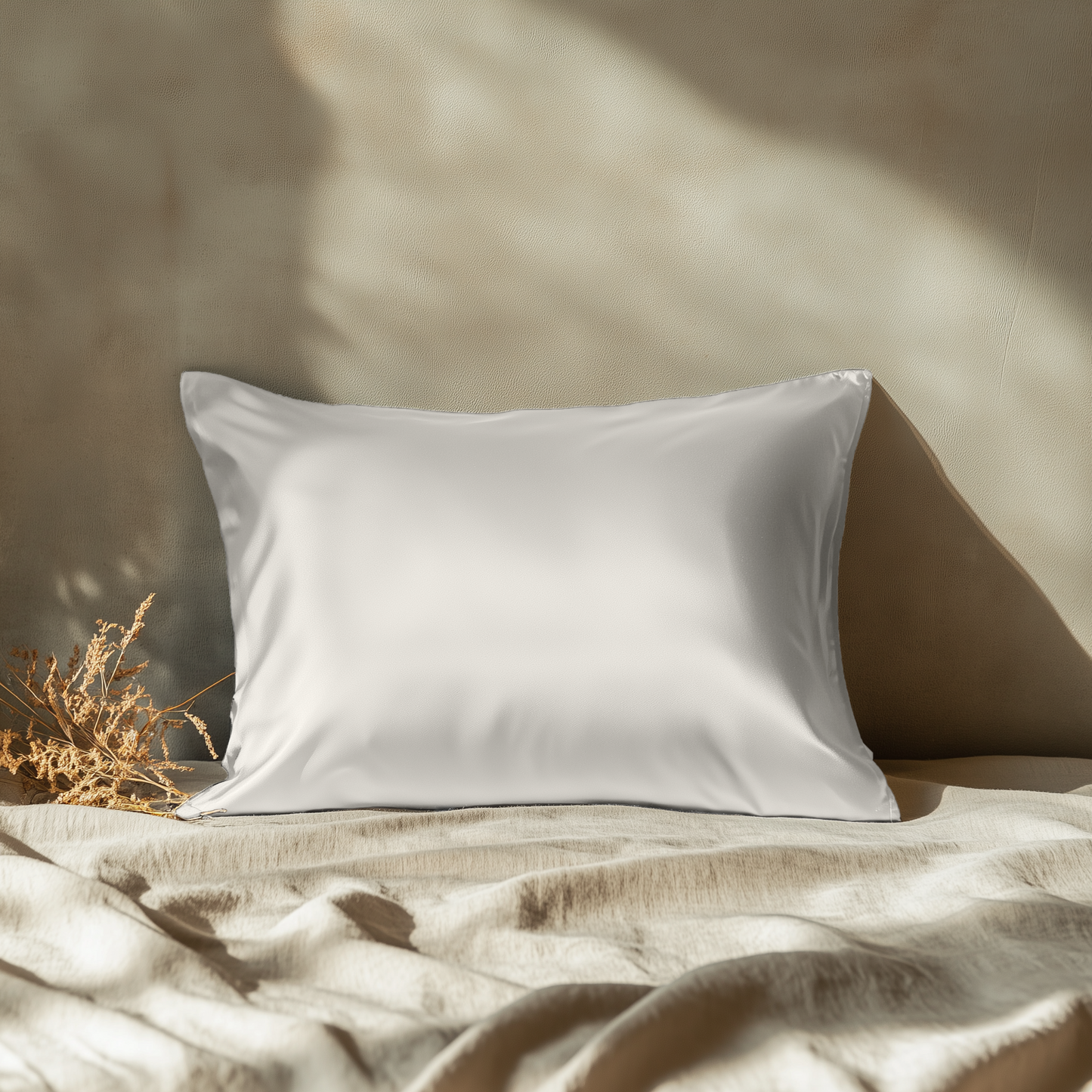 Silk Pillowcase Off White Queen (Pack of 1)