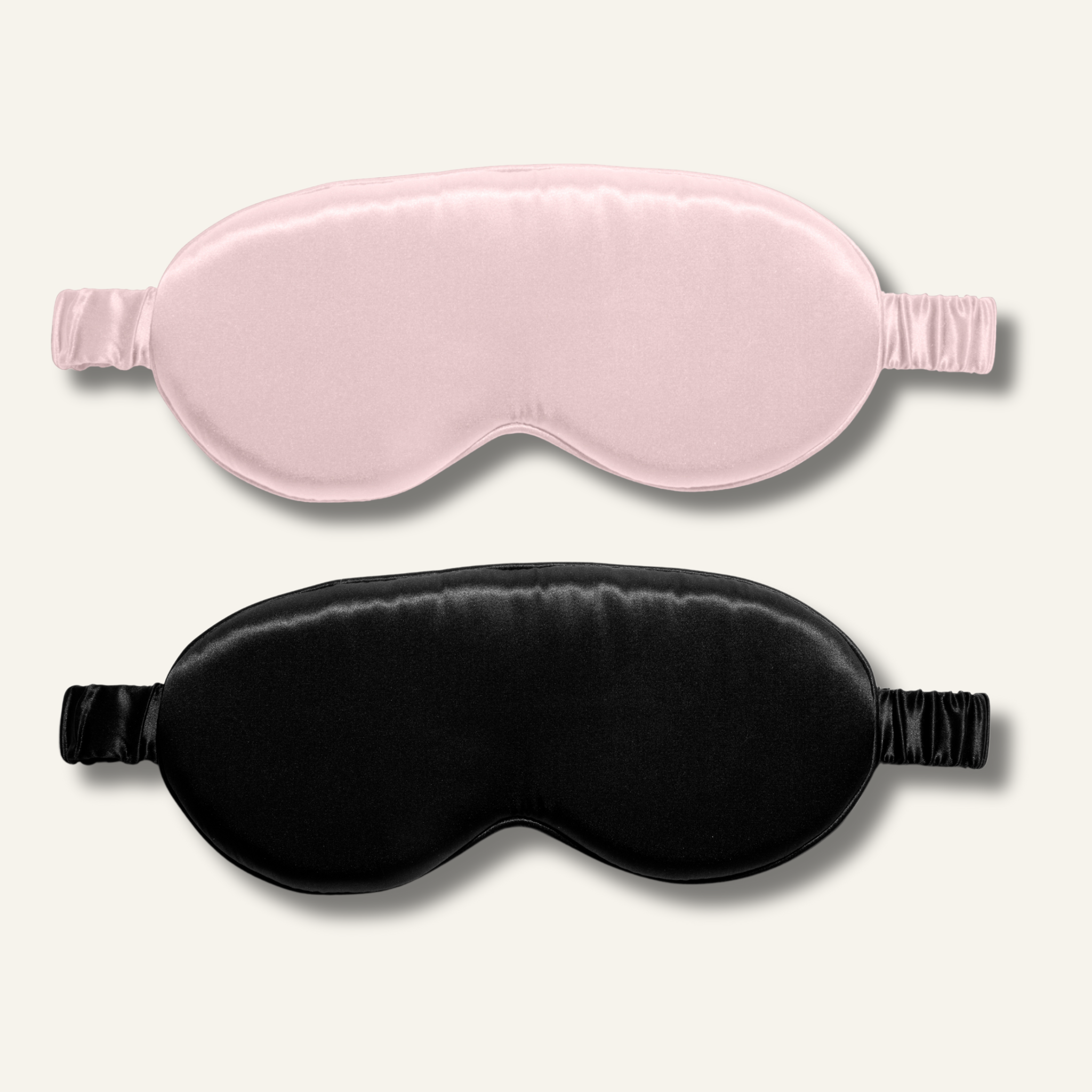 Silk Sleep Masks Regular Midnight Black & Pink Quartz (Pack of 2)