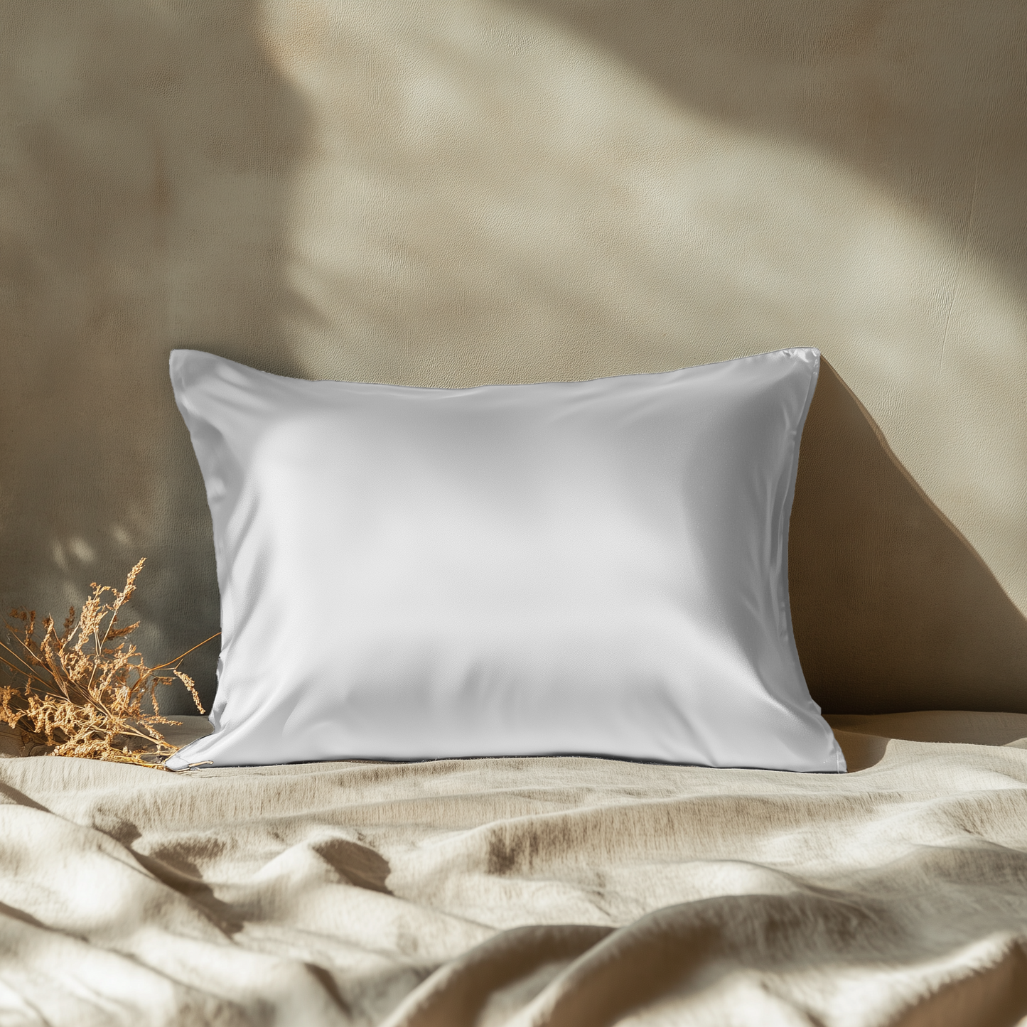 Silk Pillowcase Pure White Queen (Pack of 1)