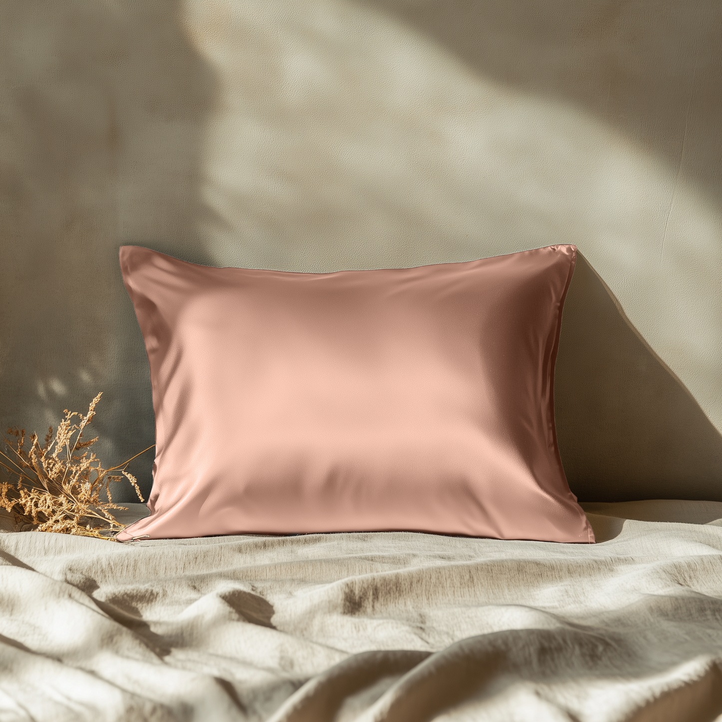 Silk Pillowcase Rose Gold Queen (Pack of 1)
