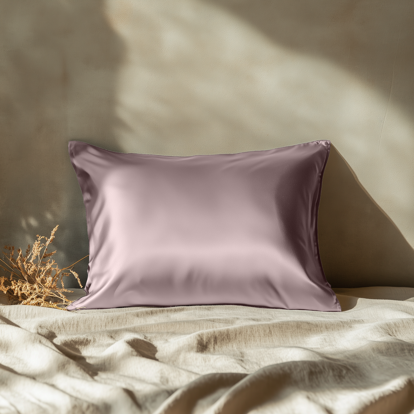 Silk Pillowcase Silver Lavender Queen (Pack of 2)