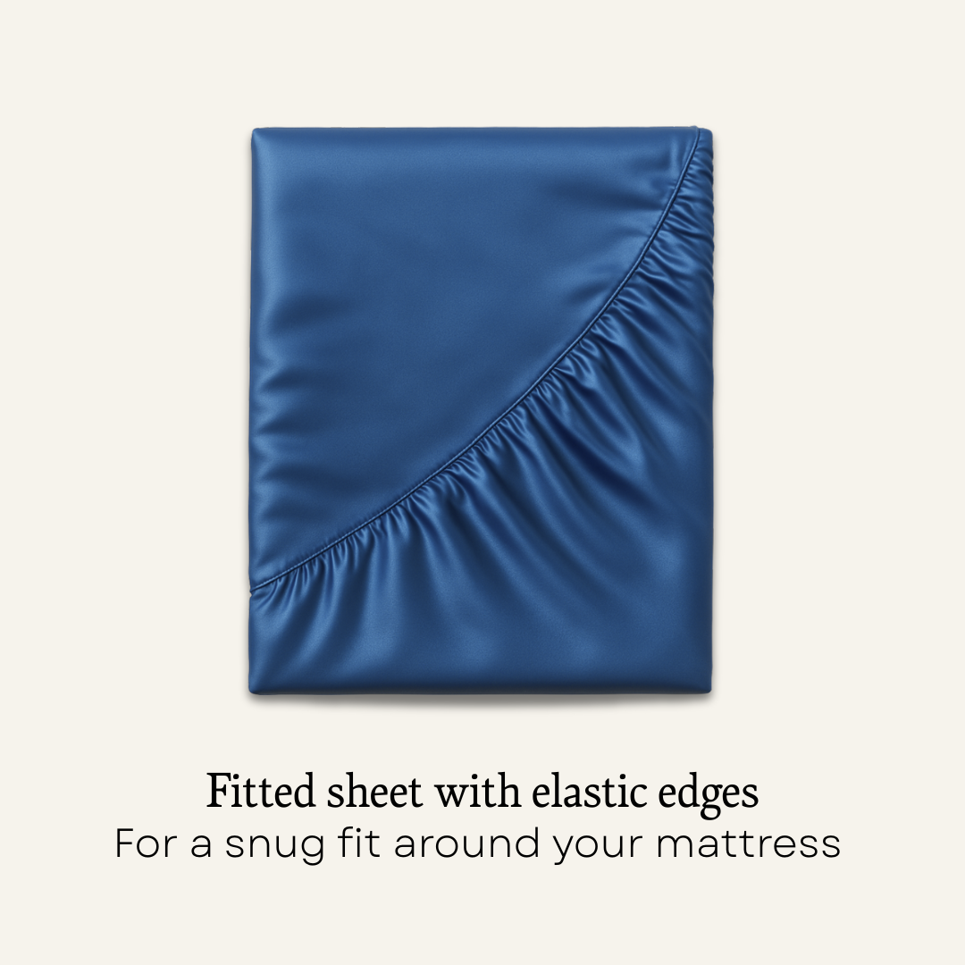 Silk Sheets Midnight Blue Queen