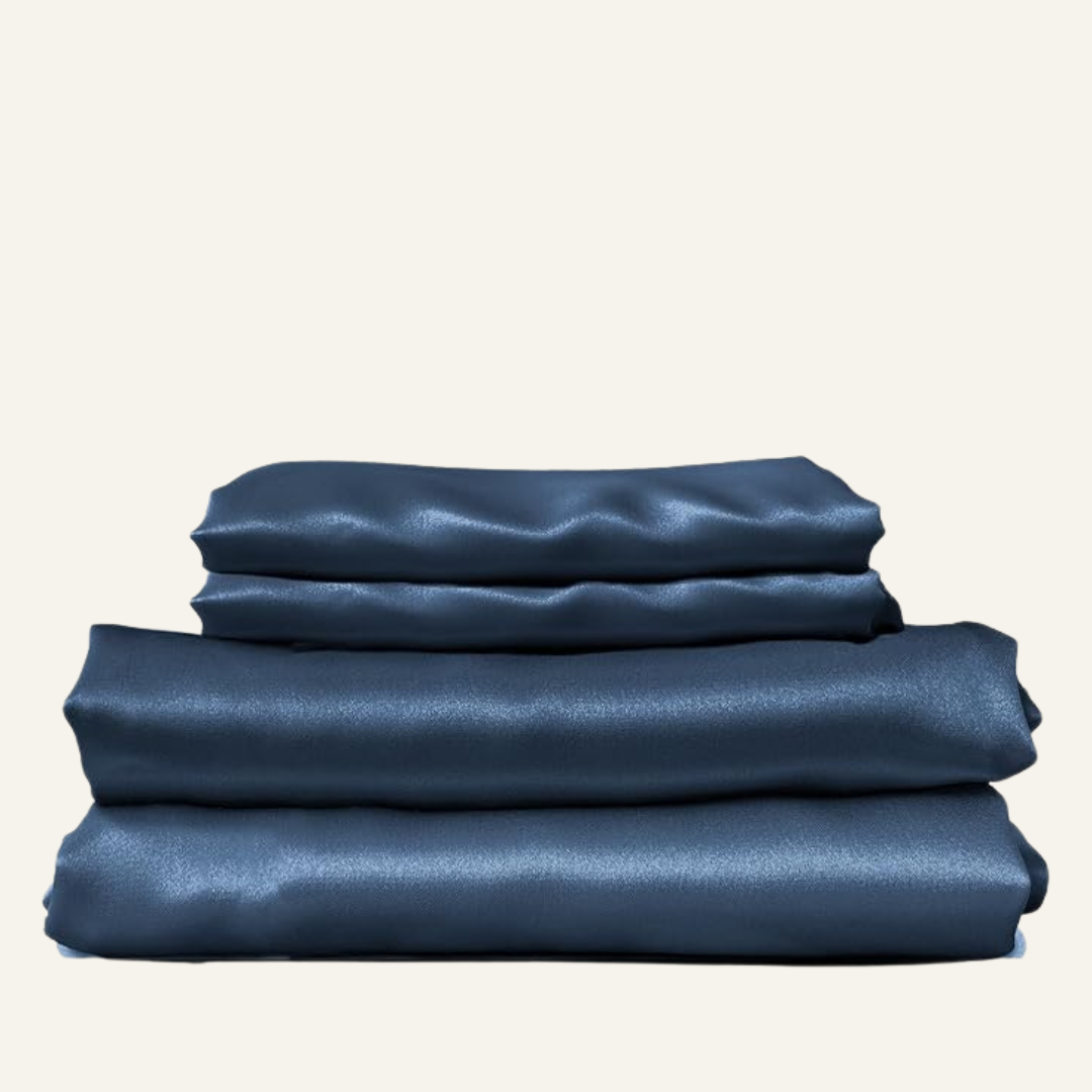 Silk Sheets Midnight Blue Queen