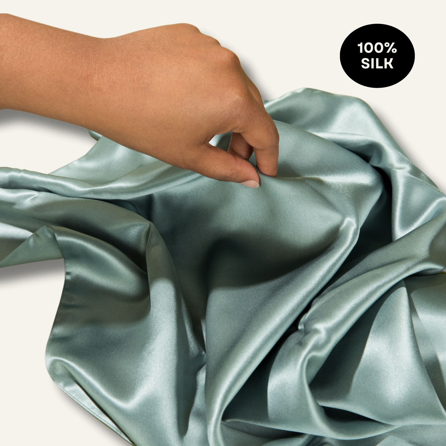 Silk Pillowcase Mineral Blue King (Pack of 1)