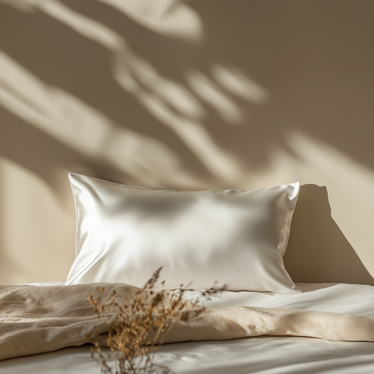 Silk Pillowcase Off White King (Pack of 1)