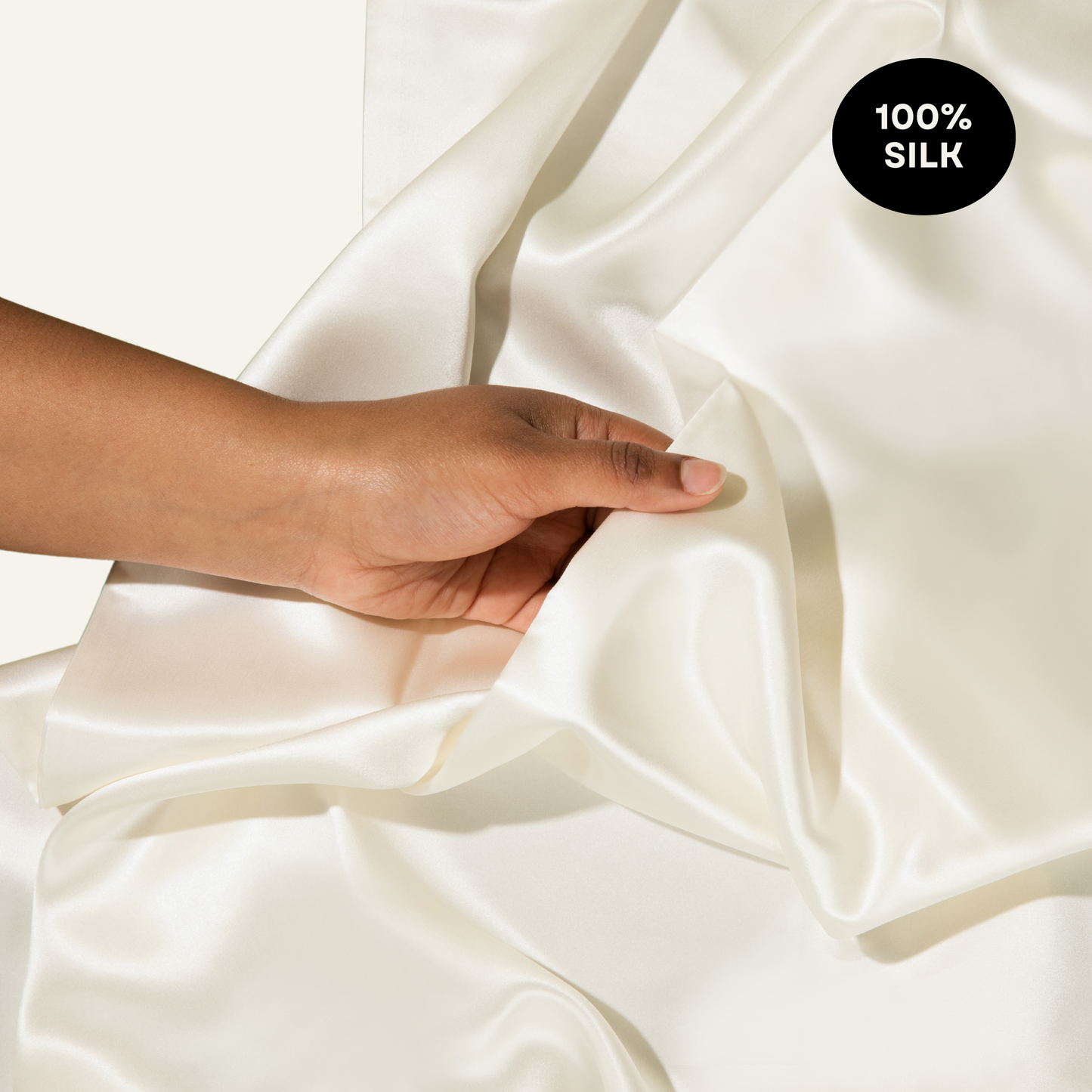 Silk Pillowcase Off White King (Pack of 1)