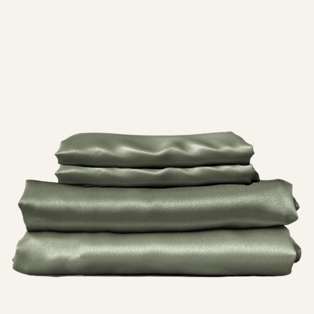 Silk Sheets Olive Queen
