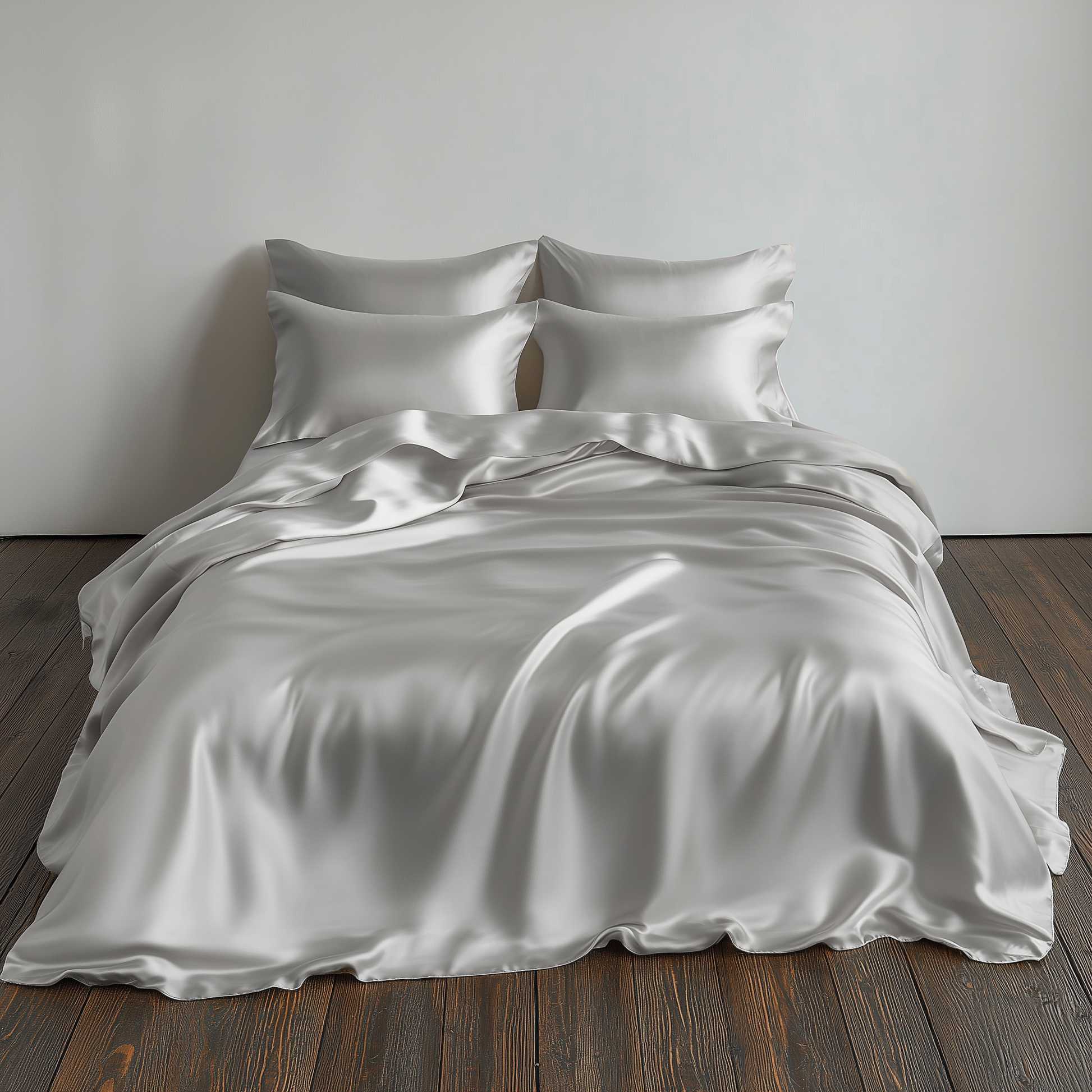Silk Sheets Pure White Queen