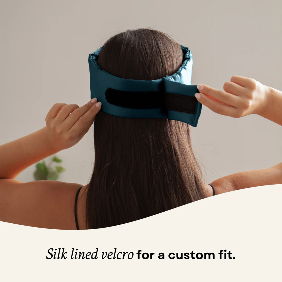 Silk Sleep Mask Cloud Nude Champagne & Midnight Blue (Pack of 2)