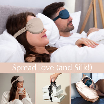 SUNDAYSILKS™ | Eye Mask 2 PACK | Midnight Blue & Nude Champagne