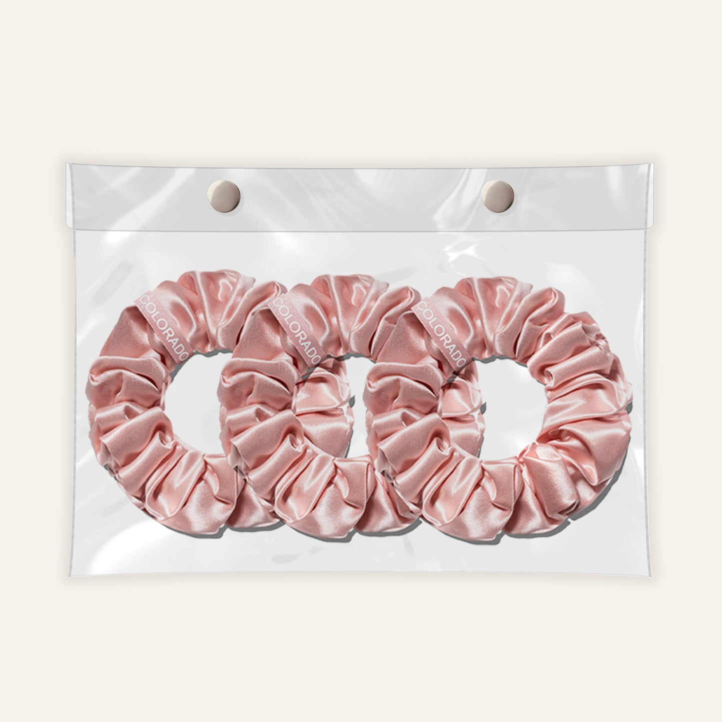 Silk Scrunchies Middies Pink Quartz (Pack of 3)