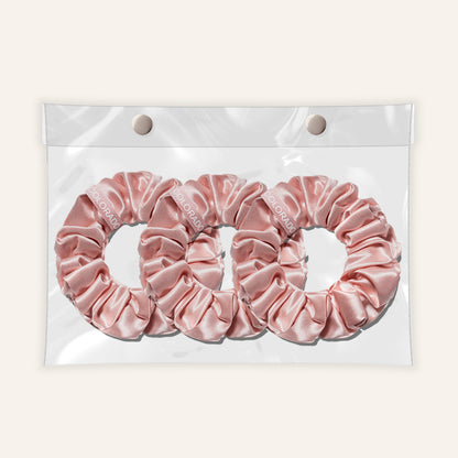 Silk Scrunchies Middies Pink Quartz (Pack of 3)