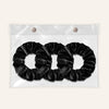 Silk Scrunchies Middies Midnight Black (Pack of 3)