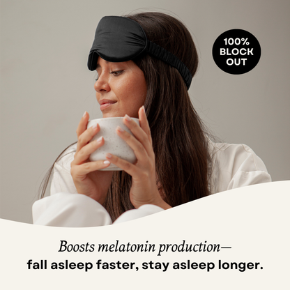 Silk Sleep Mask 3D Contour Midnight Black