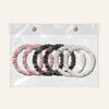 Silk Scrunchies Skinnies Off White, Pink Quartz, Charcoal Essence (Pack of 6)