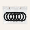 Silk Scrunchies Skinnies Midnight Black (Pack of 6)
