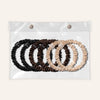 Silk Scrunchies Skinnies Nude Champagne, Oat Milk, Espresso, Midnight Black (Pack of 6)