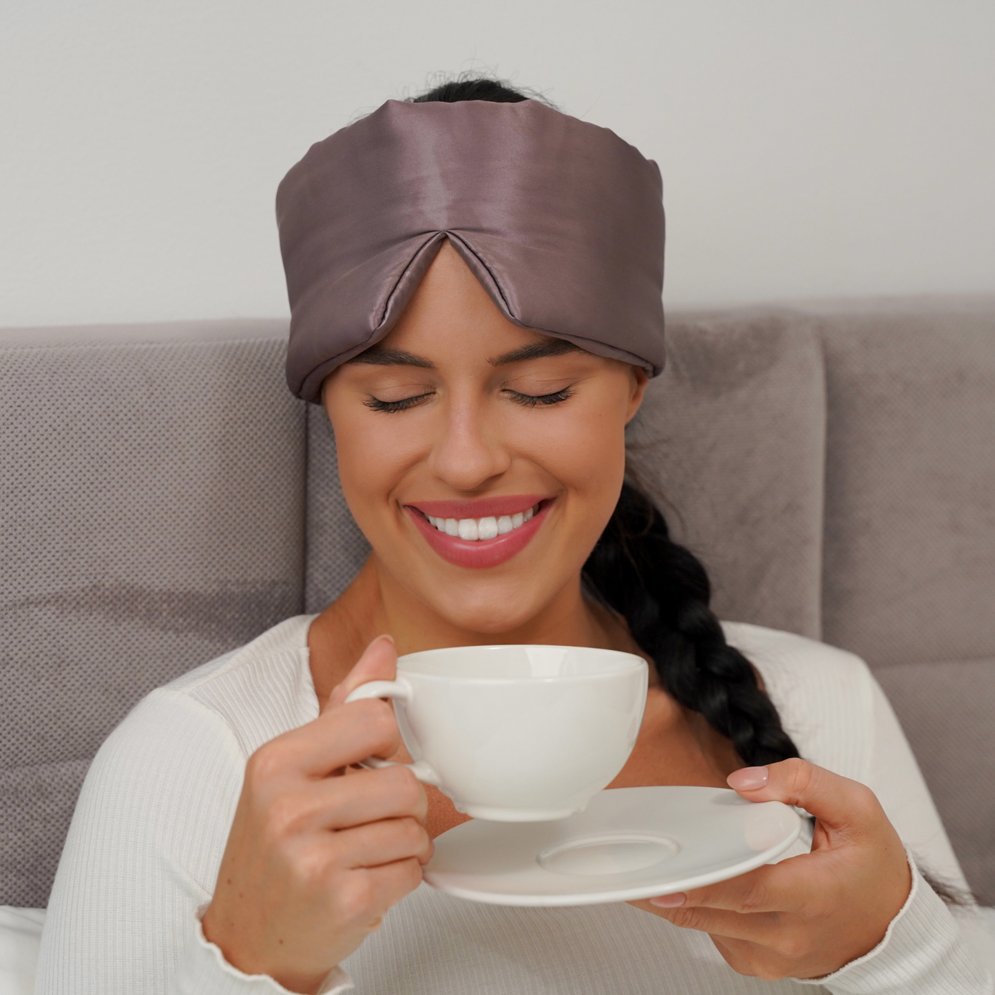 Silk Sleep Mask Cloud Deep Mauve