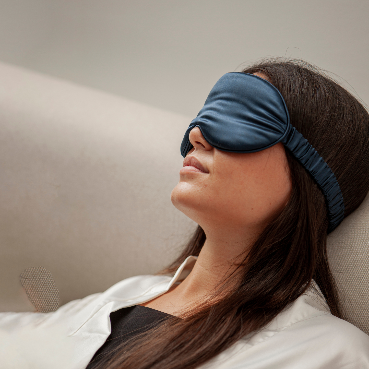Silk Sleep Mask Regular Midnight Blue