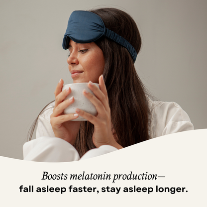 Silk Sleep Mask Regular Midnight Blue