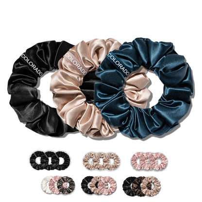 SCRUNCHIE - Silk Scrunchie 3 PACK, Glam Set