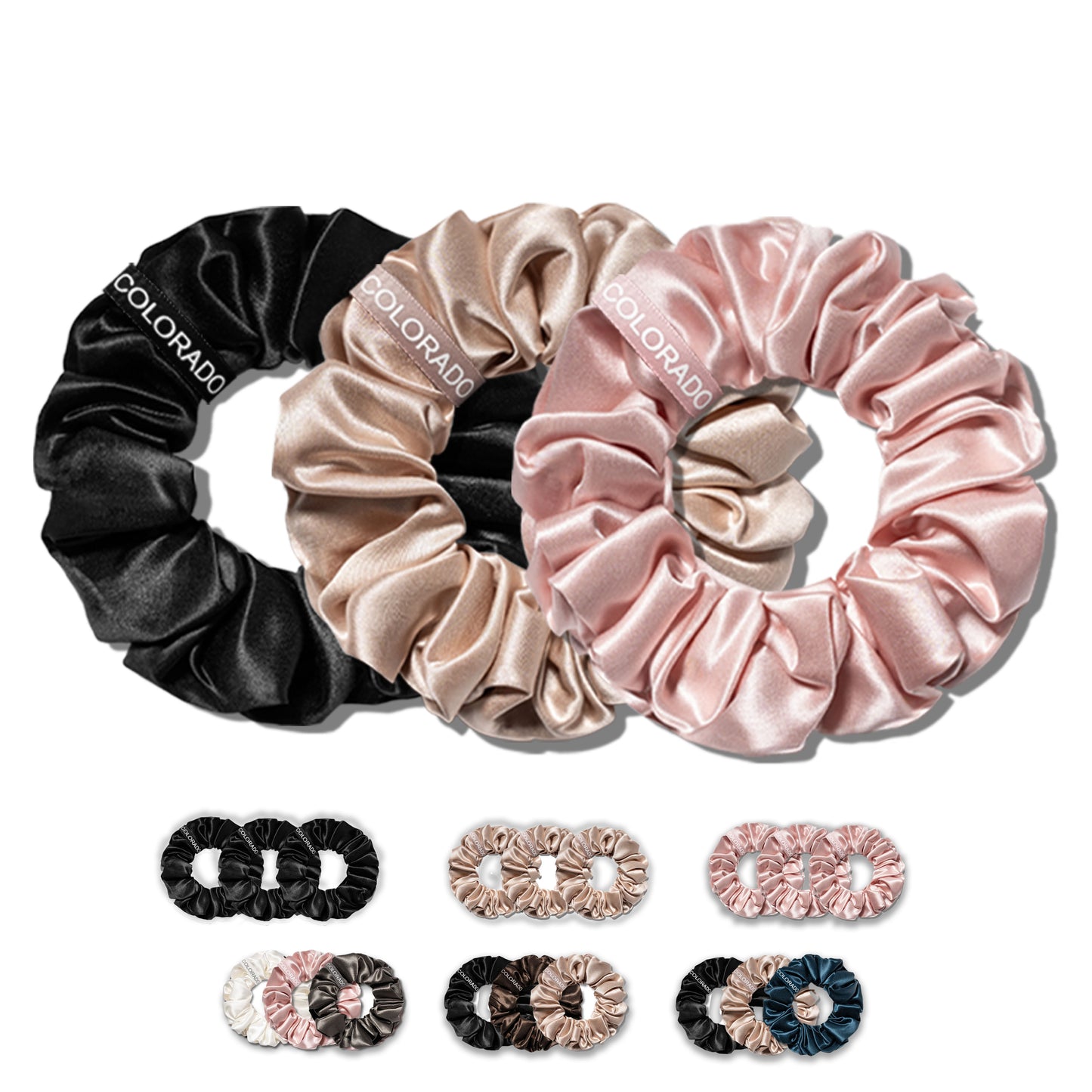 SCRUNCHIE - Silk Scrunchie 3 PACK, Femme Set