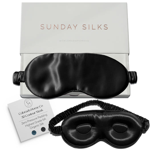 SUNDAYSILKS™ | 3D Contour Eye Mask | Midnight Black