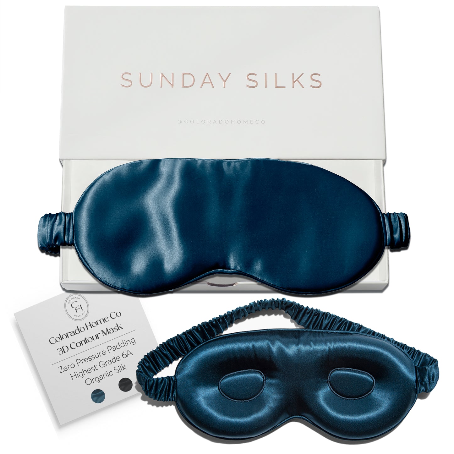 SUNDAYSILKS™ | 3D Contour Eye Mask | Midnight Blue