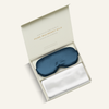 Silk Sleep Set  Pure White & Midnight Blue
