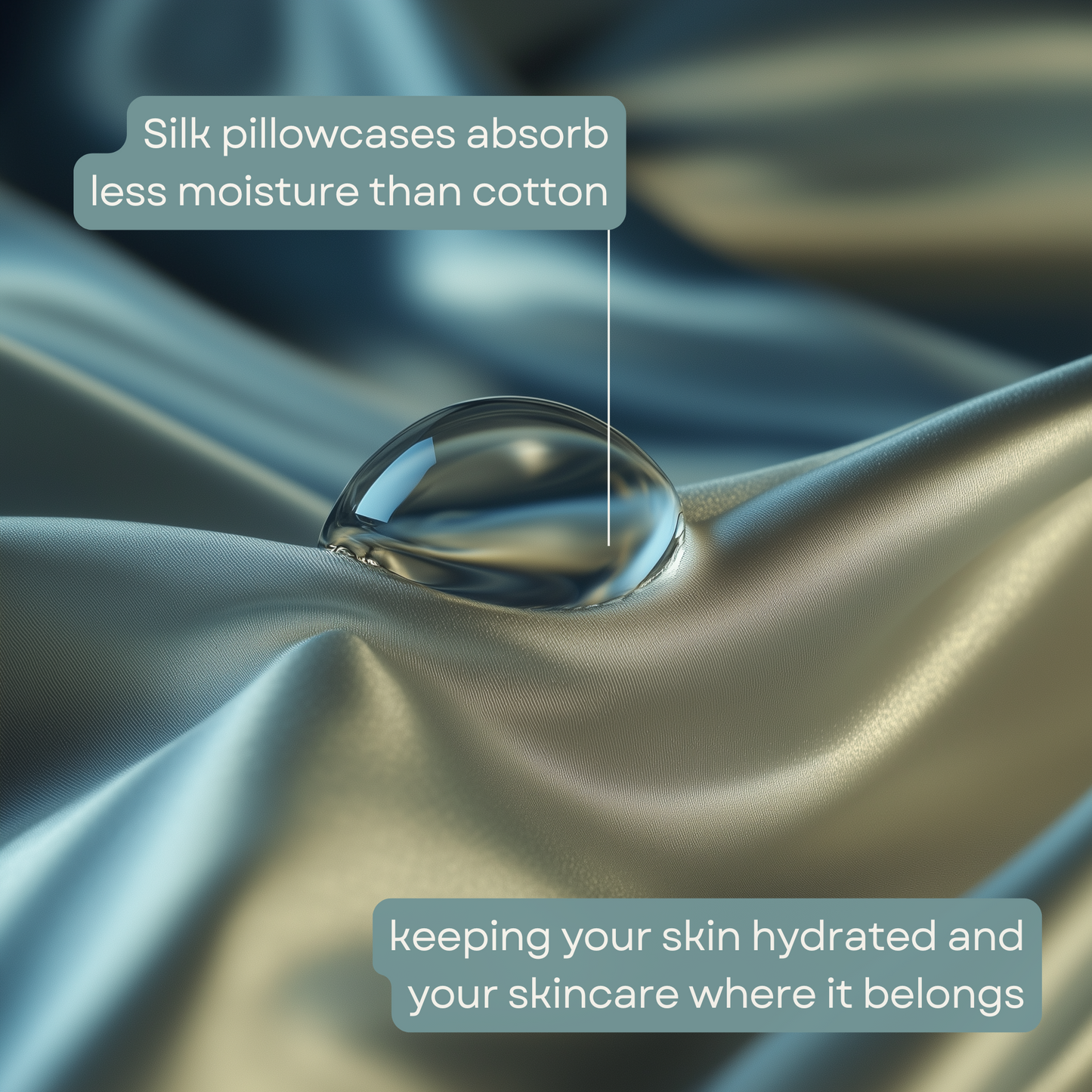 Silk Pillowcase Mineral Blue King (Pack of 1)