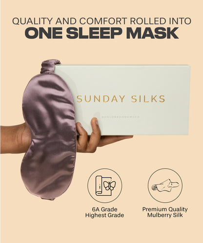 SUNDAYSILKS™ | Silk Sleep Mask | Deep Mauve