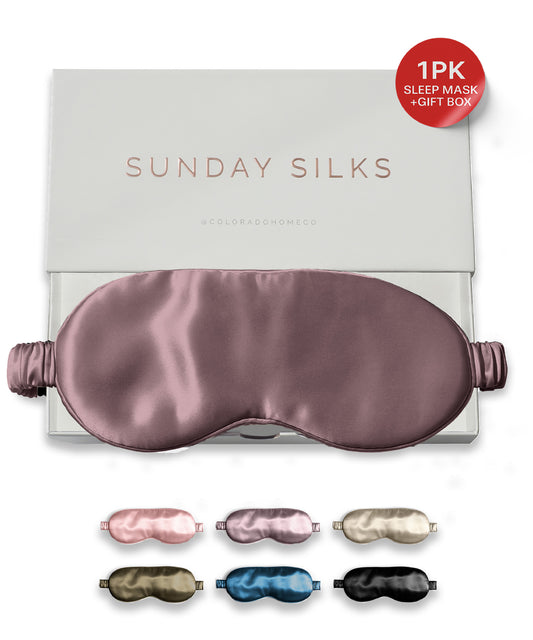 SUNDAYSILKS™ | Silk Sleep Mask | Deep Mauve