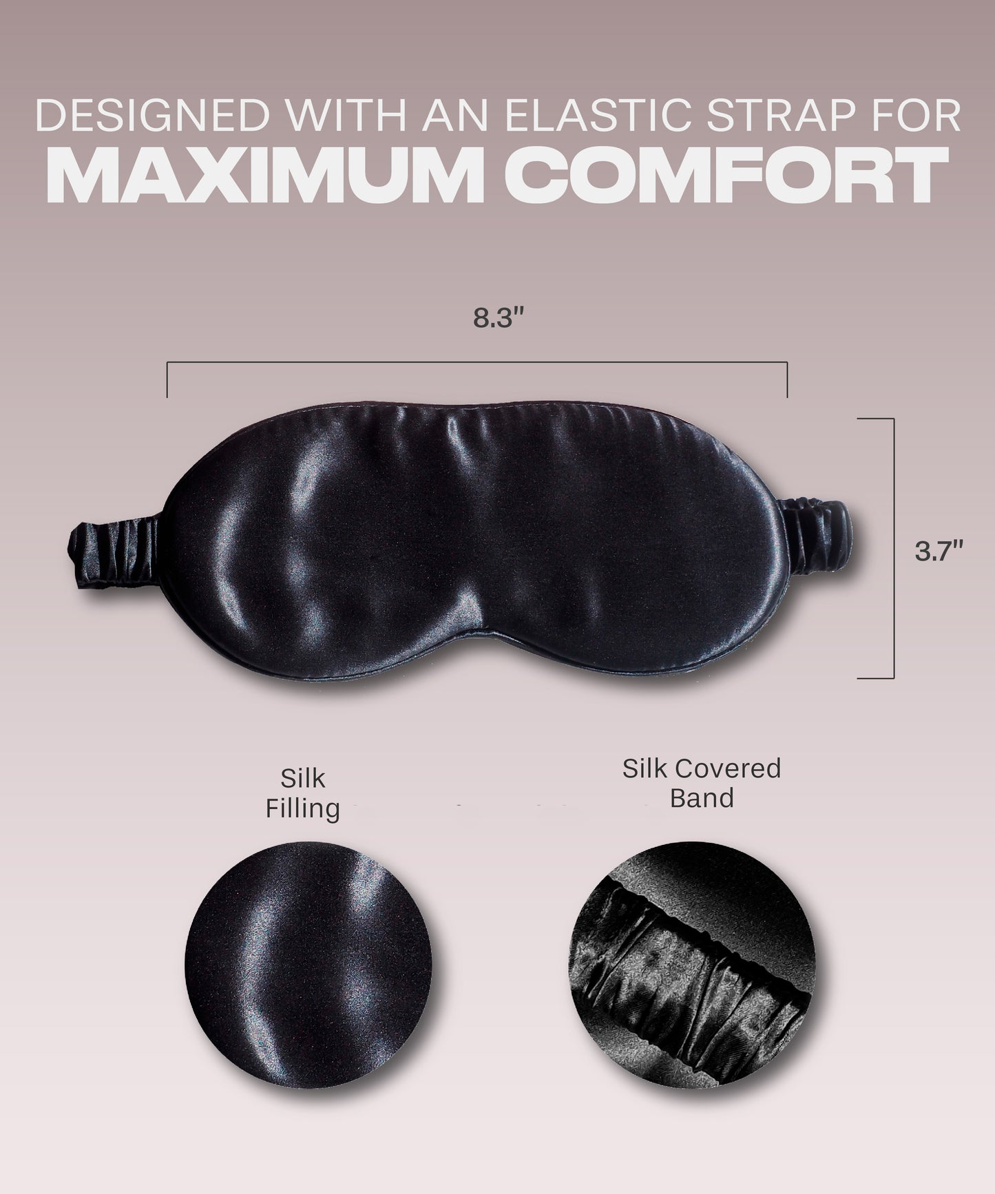 SUNDAYSILKS™ | Silk Sleep Mask | Midnight Black