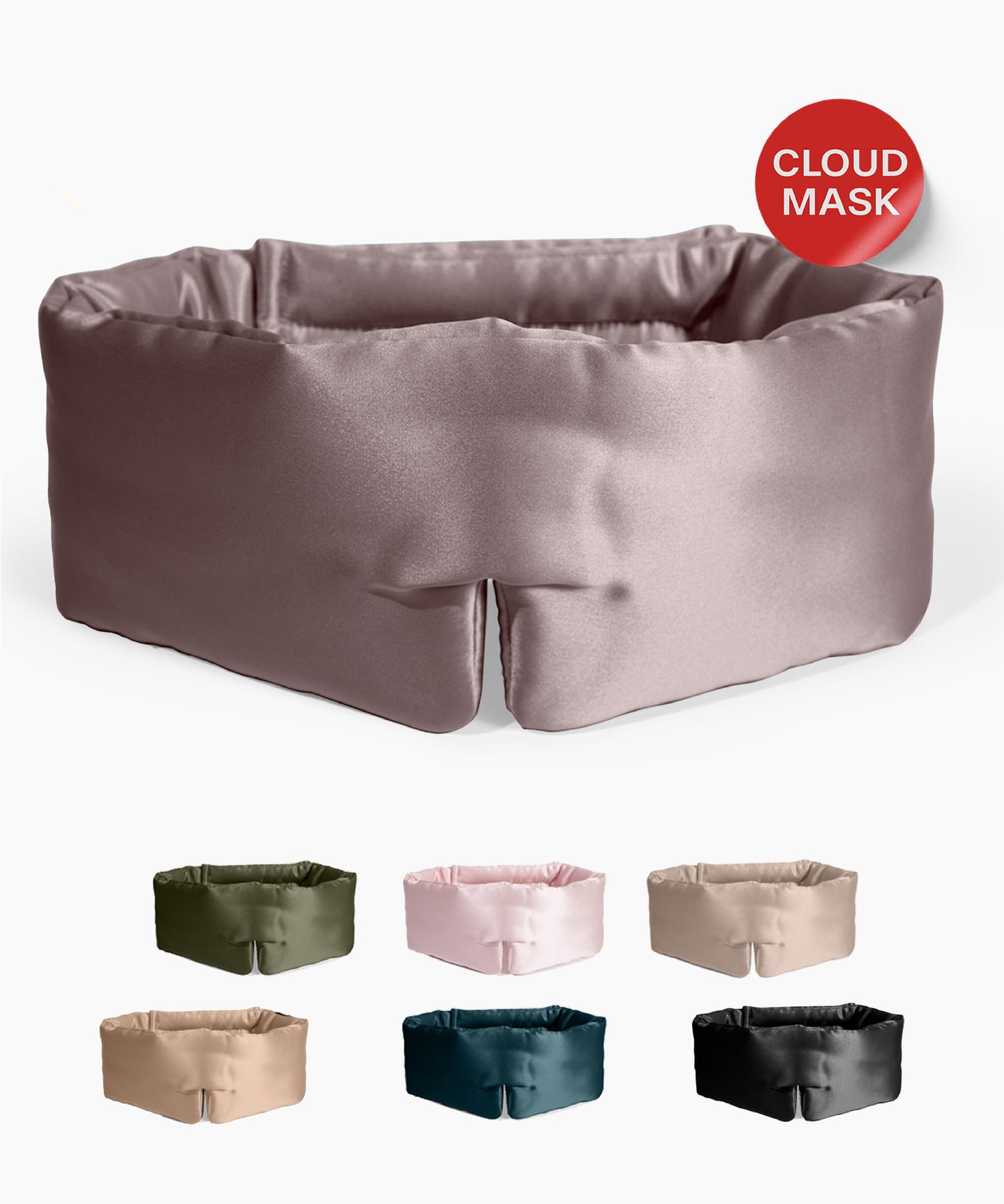 CLOUDMASK | Thick Silk Eye Mask | Deep Mauve