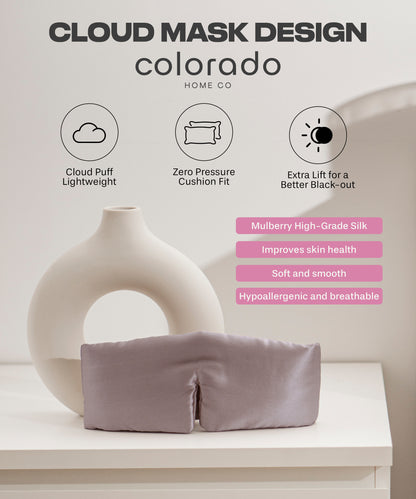 CLOUDMASK | Thick Silk Eye Mask | Deep Mauve