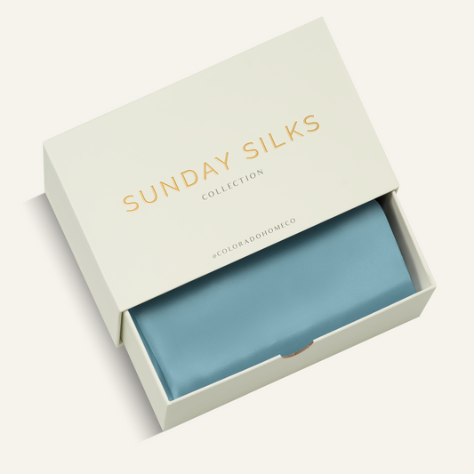 Silk Pillowcase Mineral Blue Queen (Pack of 1)