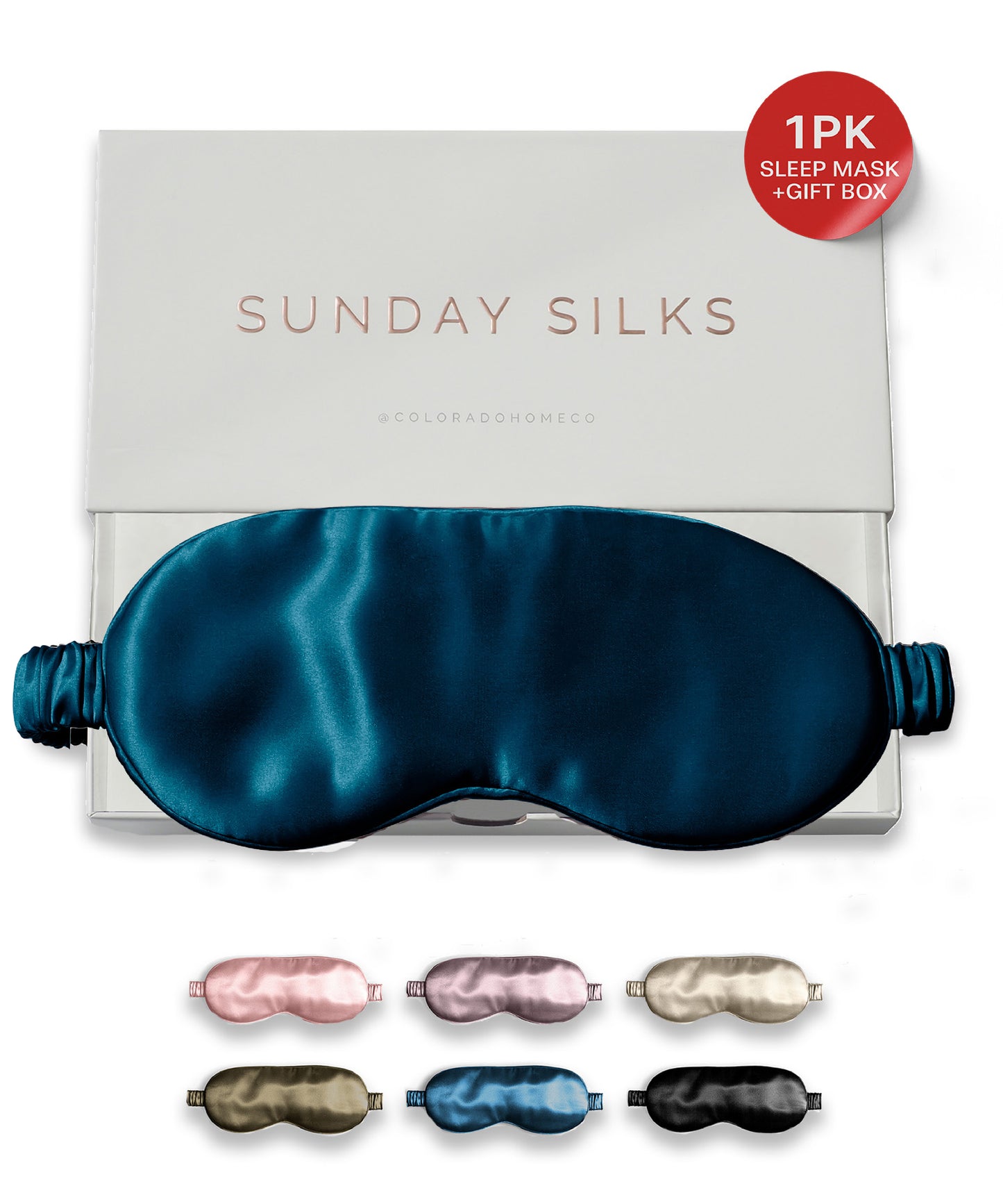 SUNDAYSILKS™ | Silk Sleep Mask | Midnight Blue